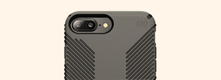 A fancy Speck case showing off the dual cameras.